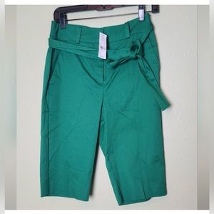 NWT NY & Company Green Bermudas Size 2